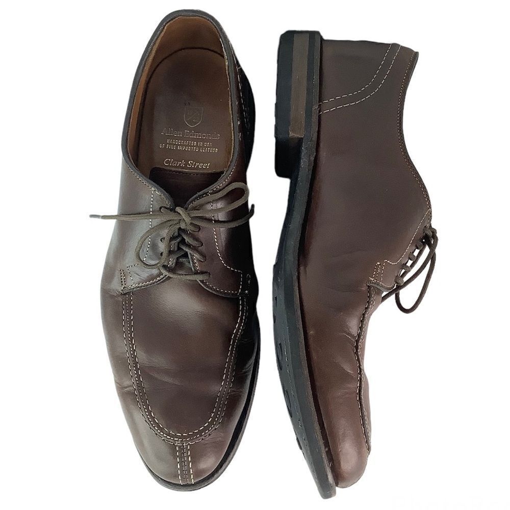 Allen Edmonds Clark Street Lace Up Oxford Men Dress Brown Leather Shoes 9